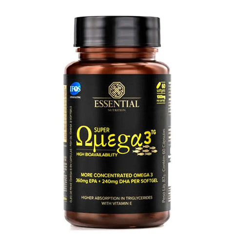 Super Ômega-3 TG 1G Essential Nutrition 60 Caps - MEUBRASILONLINE