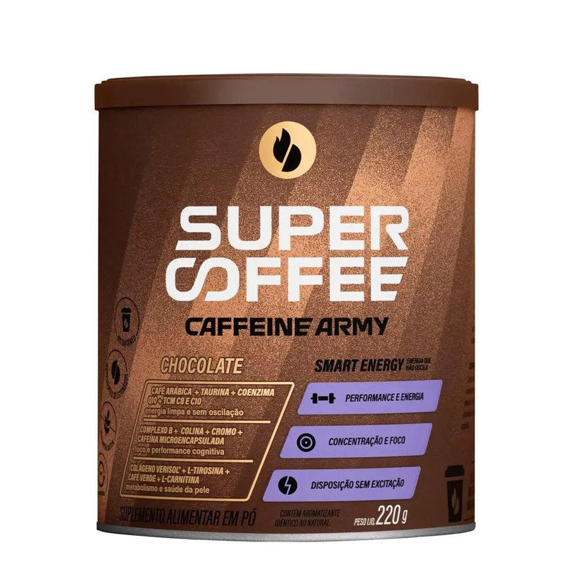 Supercoffee Chocolate Caffeine Army 220g - MEUBRASILONLINE