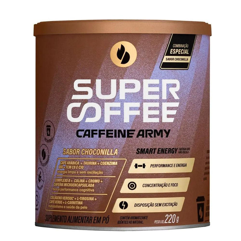 Supercoffee Choconilla Caffeine Army 220g - MEUBRASILONLINE