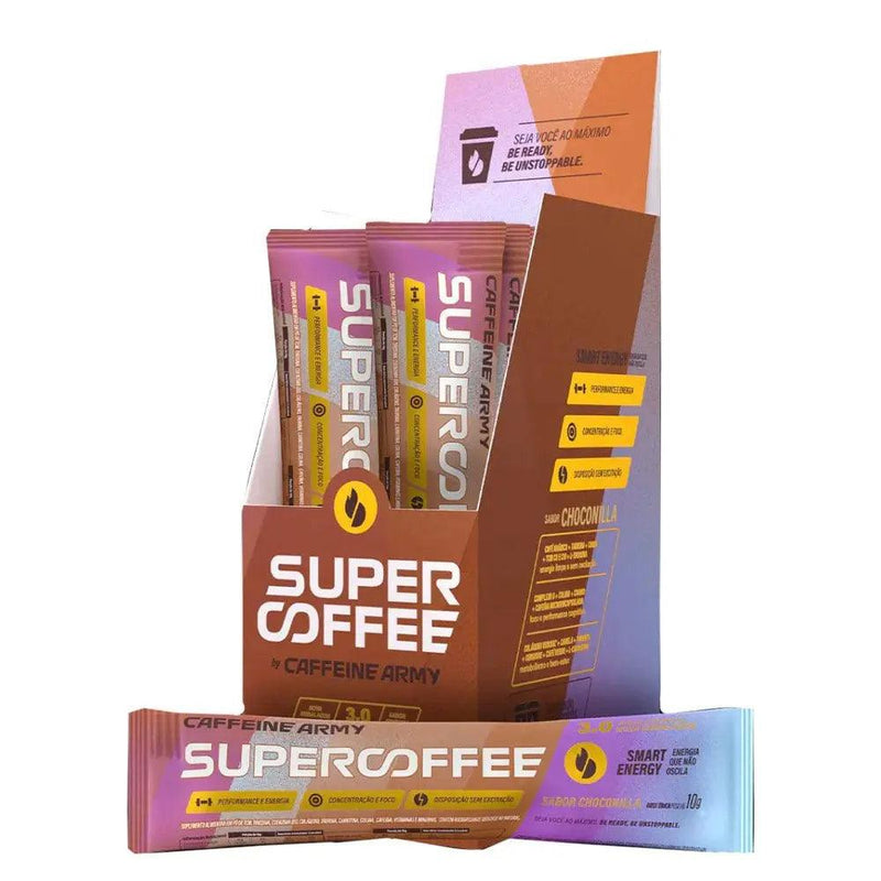 Supercoffee Choconilla Caffeine Army (Display 14 sachês 10g cada) - Meu Brasil On Line