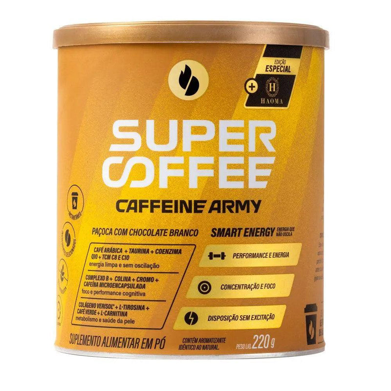 Supercoffee Paçoca Chocolate Branco Caffeine Army 220G - Meu Brasil On Line