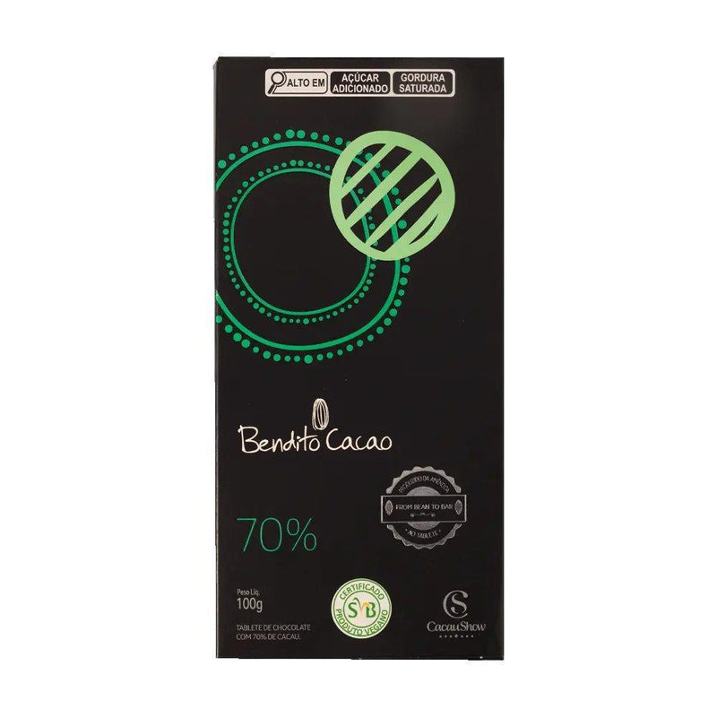 Tablete Bendito Cacao 70% Cacau 100g - Meu Brasil On Line