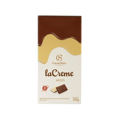 Tablete Cacaushow Lacreme Mezzo 100 Gr. - MEUBRASILONLINE