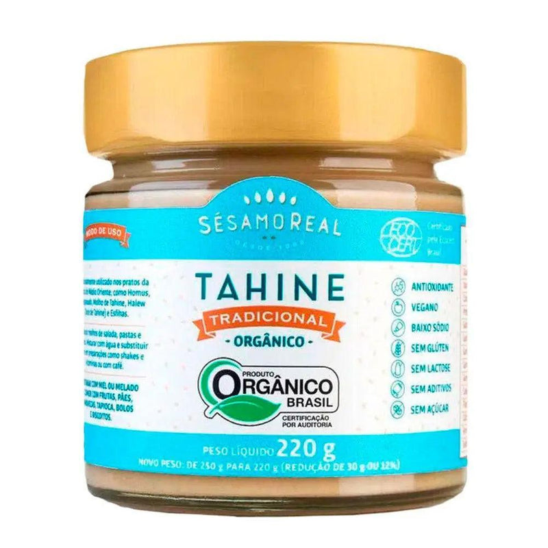 Tahine Tradicional Orgânico Sésamo Real 220G - MEUBRASILONLINE