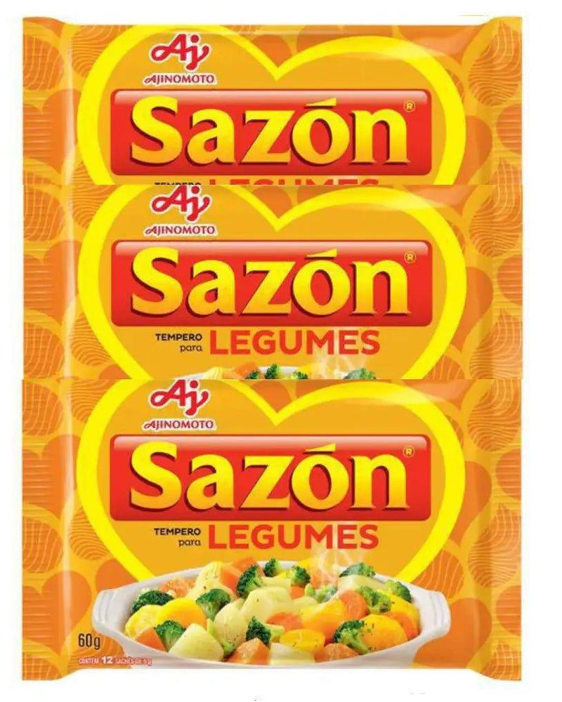 Tempero SAZÓN® Legumes 3 x 60 Gr. - Meu Brasil On Line