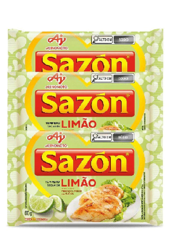 Tempero SAZÓN® Limão 3 x 60 Gr. - Meu Brasil On Line