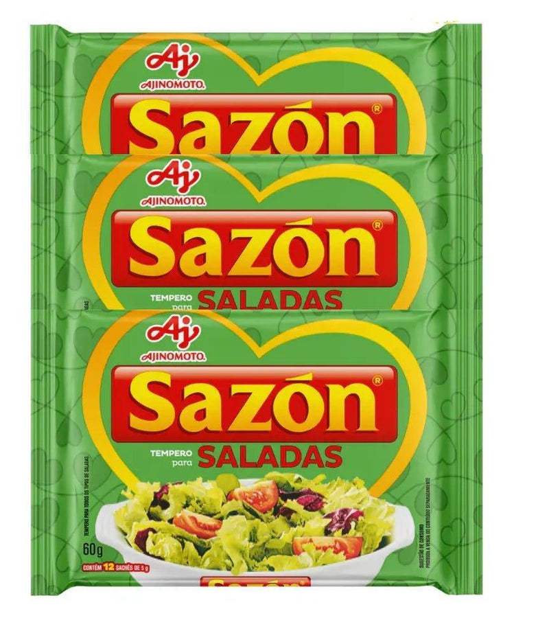 Tempero SAZÓN® Salada 3 x 60 Gr. - MEUBRASILONLINE