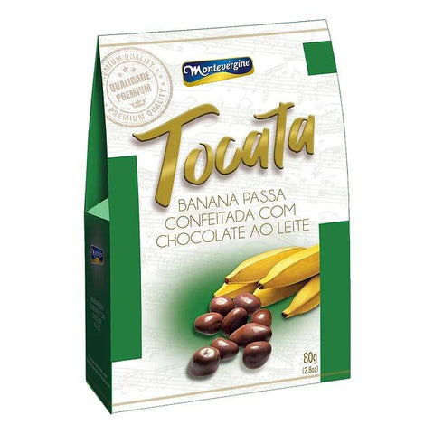 Montevérgine Tocata Bananas passas c/ chocolate ao leite 80g - MEUBRASILONLINE
