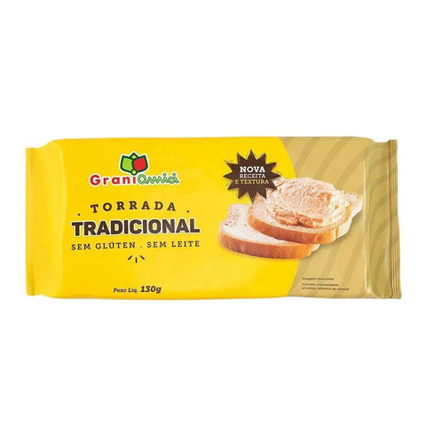Torrada sem Glúten Tradicional Grani Amici 130g - MEUBRASILONLINE