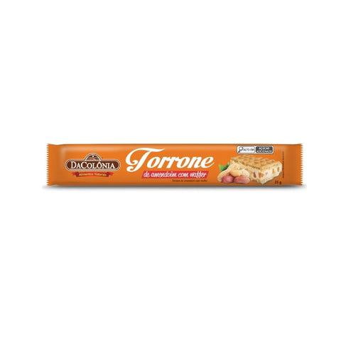 TORRONE DE AMENDOIM C/WAFFER 25G - DACOLÔNIA