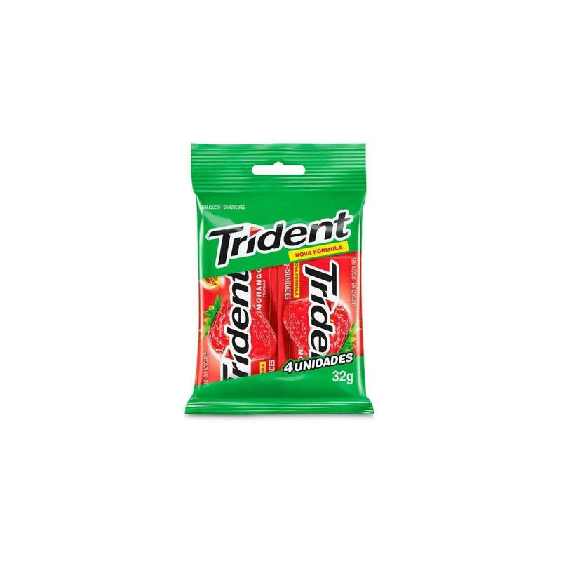 Trident Bag Morango Zero Açúcar 4 un x 8Gr. - Meu Brasil On Line