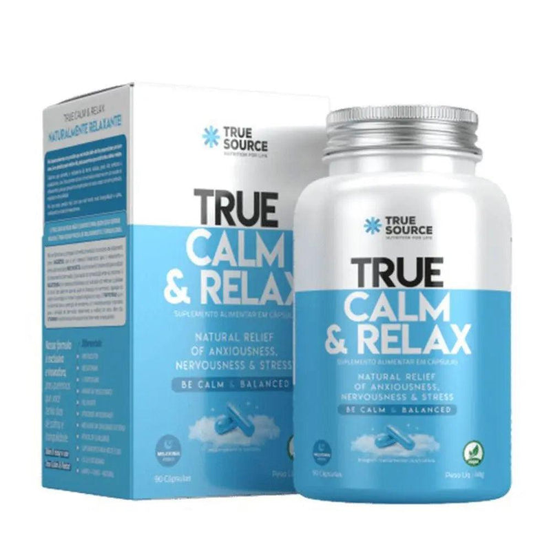 True Calm and Relax Suplemento com Melatonina True Source 90 Caps - Meu Brasil On Line