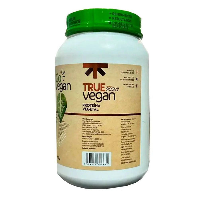 True Vegan Proteína Isolada Vegana Chocolate com Avelã True Source 837g - Meu Brasil On Line