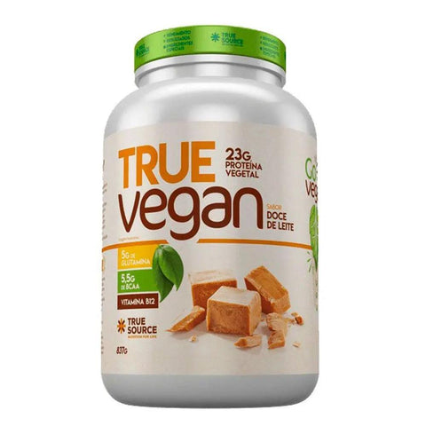 True Vegan Proteína Isolada Vegana Doce de Leite True Source 837g - MEUBRASILONLINE