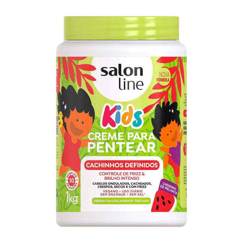 Creme Kids Para Pentear Cachinhos Definidos Salon Line 1kg