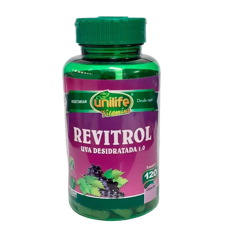 Uva Desidratada Revitrol Resveratrol - Unilife - 120 Cápsulas - Meu Brasil On Line