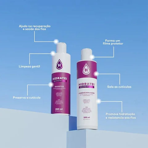 Hydratei Reconstruction Kit Shampoo 250ml + Conditioner 200ml 450ml