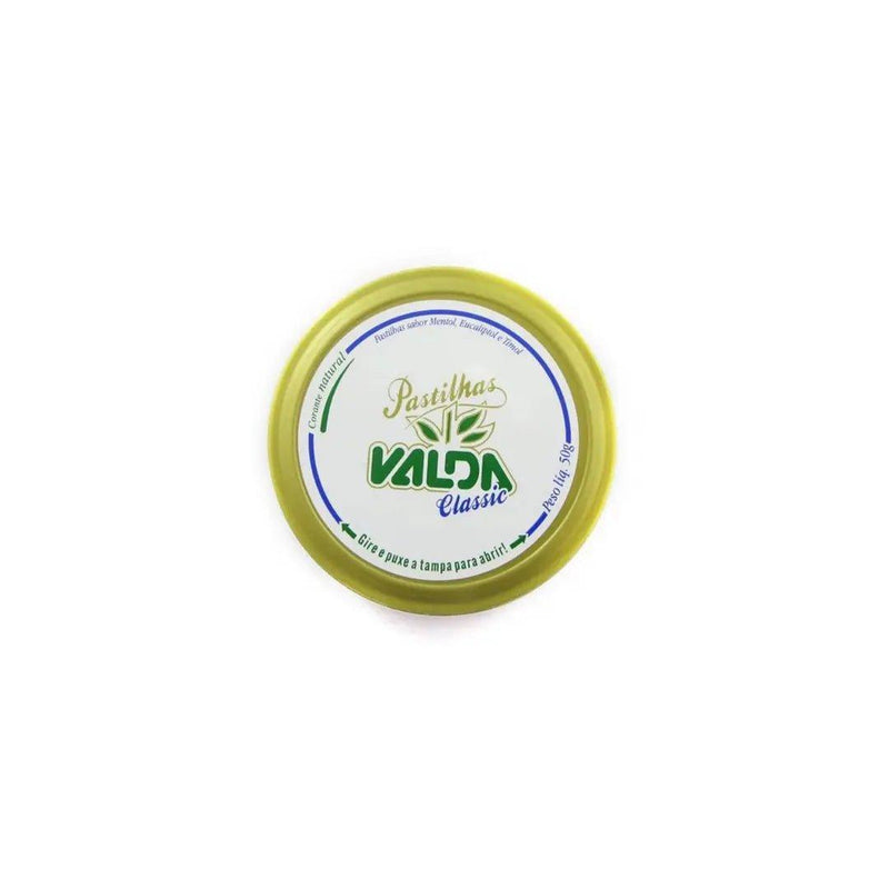 Valda Classic Pastilhas Sabor Mentol Eucaliptol E Timol 50Gr. - MEUBRASILONLINE