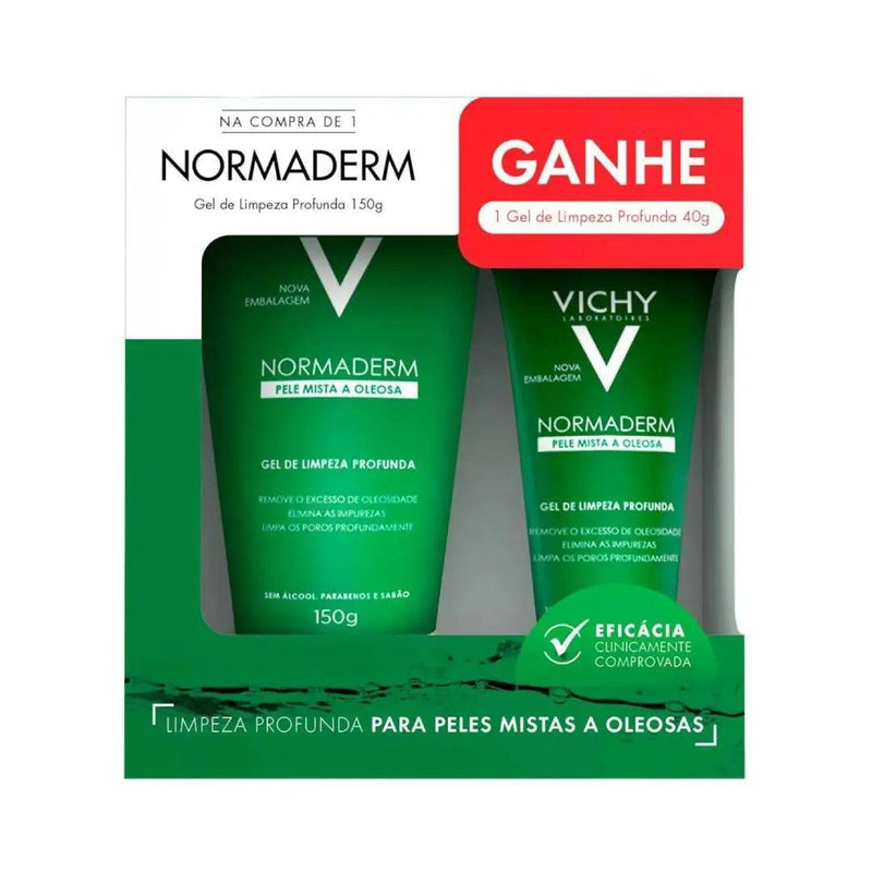 VICHY NORMADERM KIT GEL LIMPEZA 150G+GEL 40G - MEUBRASILONLINE