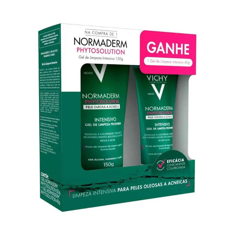 VICHY NORMADERM KIT PHYTO GEL LIMP 150G + GEL 40G - MEUBRASILONLINE