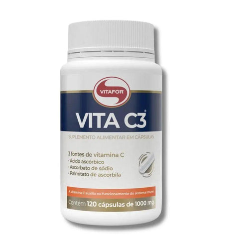 Vita C3 Vitafor 120 Cáps - MEUBRASILONLINE