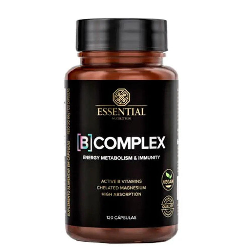 Vitamina B Complex Essential Nutrition 120 Caps - MEUBRASILONLINE