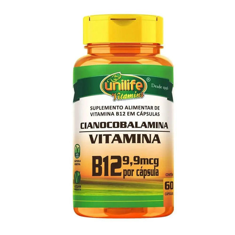 Vitamina B12 Cianocobalamina Unilife 60 Cáps - Meu Brasil On Line