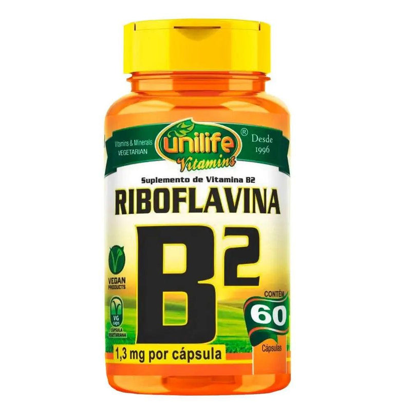 Vitamina B2 Riboflavina - Unilife - 60 Cápsulas - Meu Brasil On Line