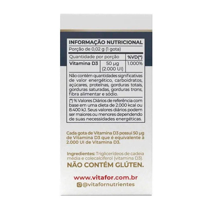 Vitamina D3 em Gotas Vitafor 10 ml - Meu Brasil On Line