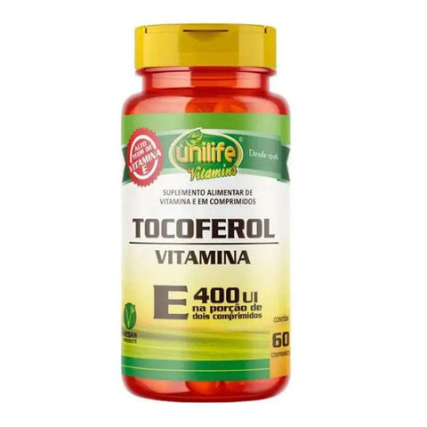 Vitamina E Tocoferol - Unilife - 60 Comprimidos - MEUBRASILONLINE