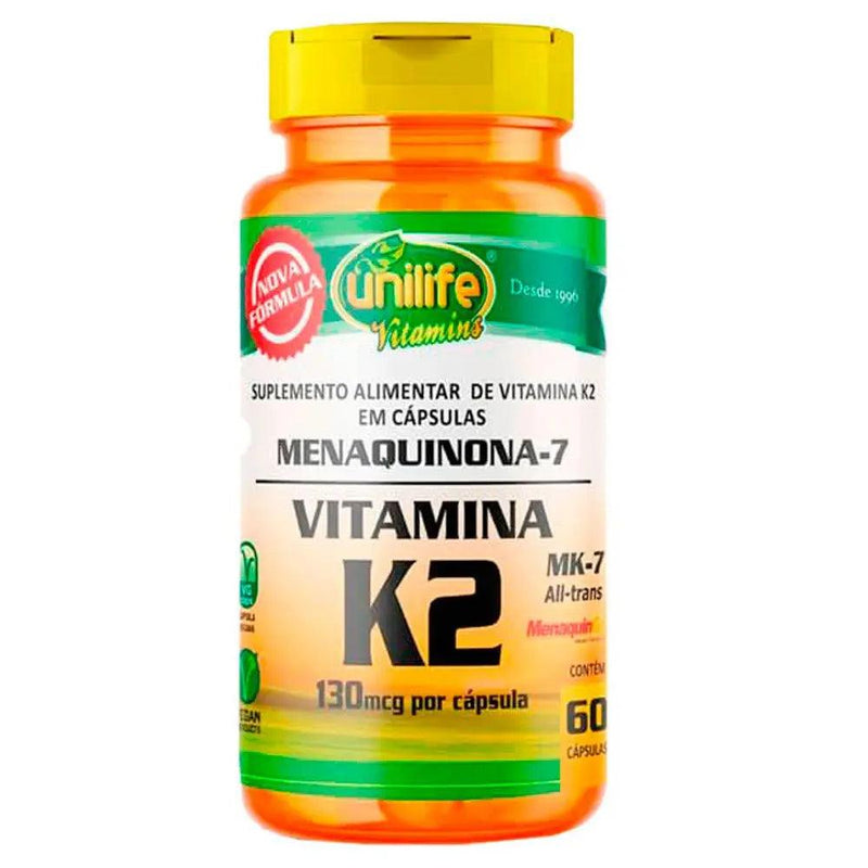 Vitamina K2 Menaquinona - Unilife - 60 Cápsulas - Meu Brasil On Line