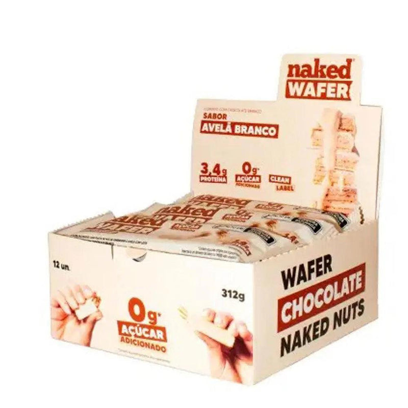 Wafer Avelã Branco com Proteína Naked Nuts (Cx 12un de 26g) - Meu Brasil On Line