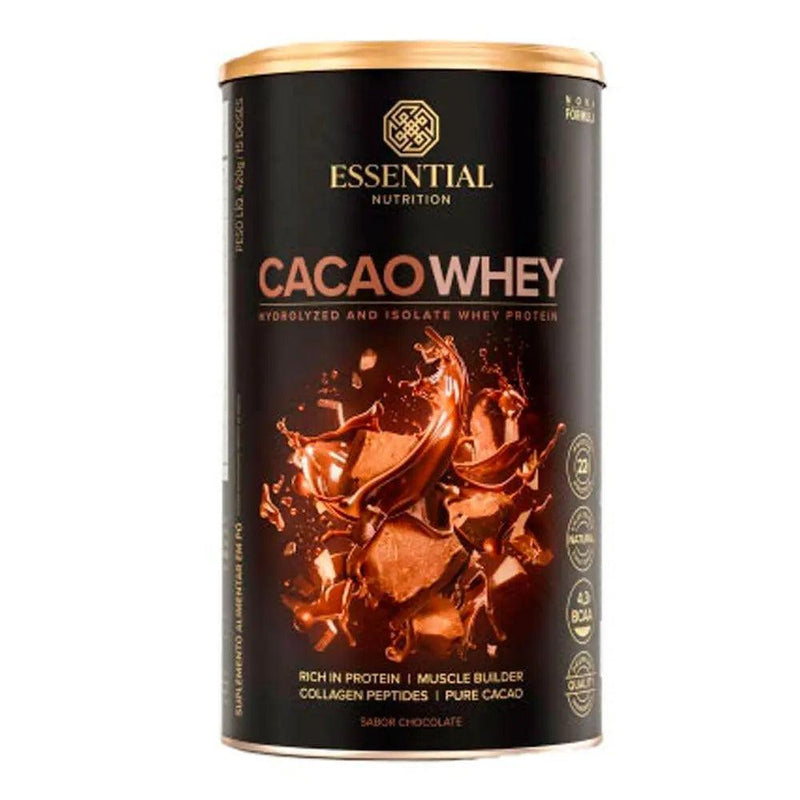 Whey Protein Cacao Essential Nutrition 420g - MEUBRASILONLINE