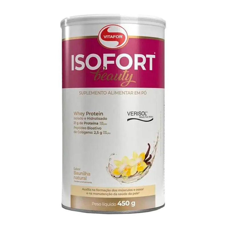 Whey Protein Isofort Beauty Baunilha Vitafor 450g - MEUBRASILONLINE