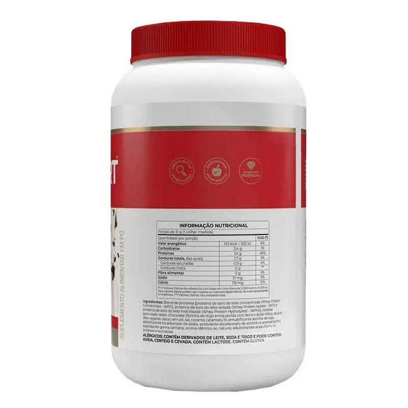 Whey Protein Whey Fort 3W Cookies 'n Cream Vitafor 900g - MEUBRASILONLINE