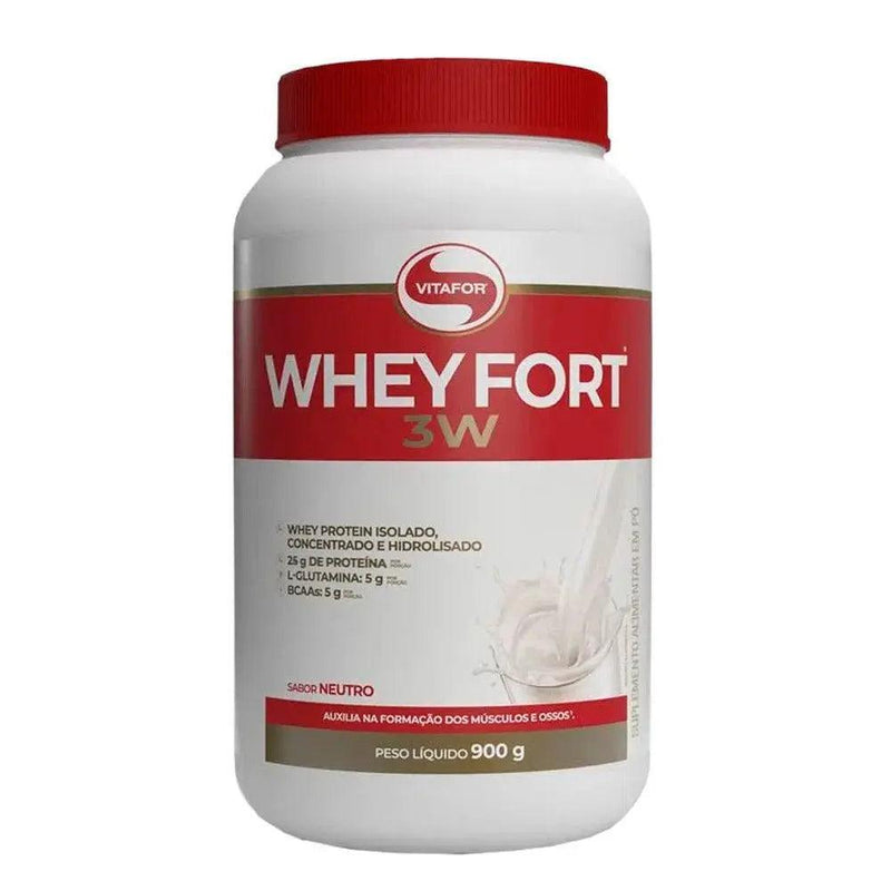 Whey Protein Whey Fort 3W Neutro Vitafor 900g - Meu Brasil On Line