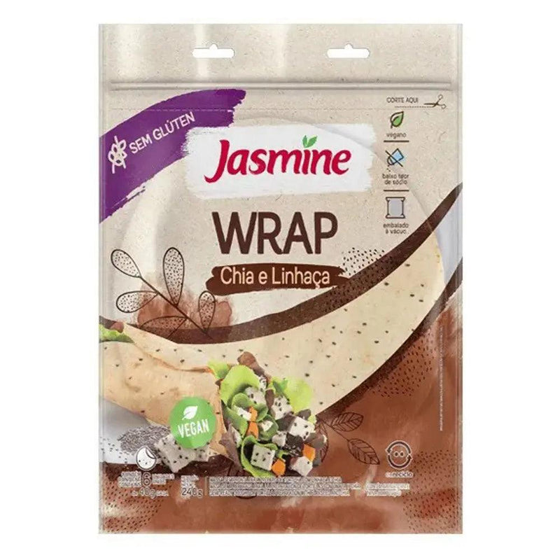 Wrap Chia e Linhaça Sem Glúten Jasmine 240g - MEUBRASILONLINE