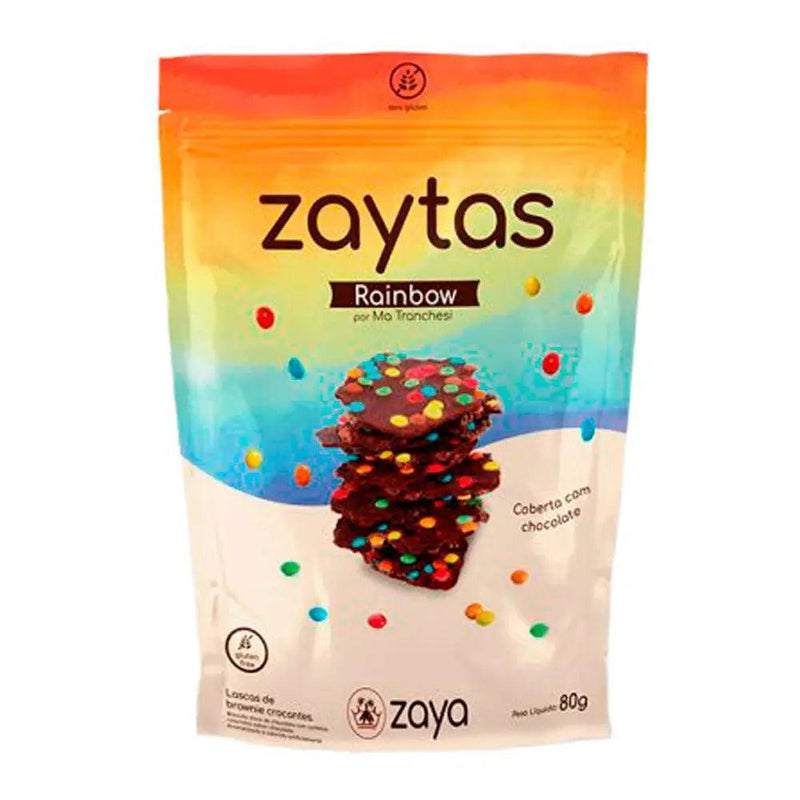 Zaytas Rainbow com Chocolate Zaya 80g - Meu Brasil On Line