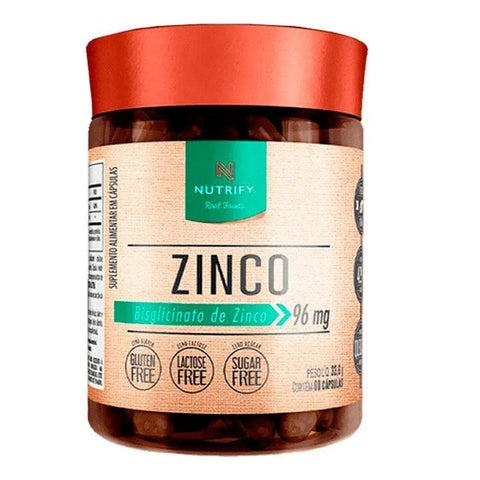 Zinco Nutrify 60 Caps - MEUBRASILONLINE